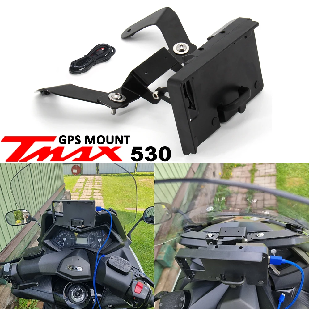 

TMAX530 Windscren Bracket Mount Smartphone GPS Holder For YAMAHA TMAX T-MAX 530 2012-2016 2015 2014 2013 Motorcycle Accessories