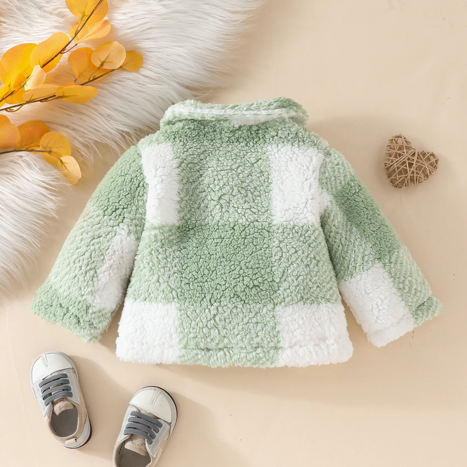 Toddler Girl Lapel Furry Long Sleeve Coat for Autumn Winter