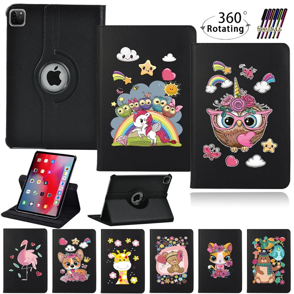 

for Apple Ipad Air 1/2 9.7"/Air 3 10.5"/Air 4 10.9" A2324 A2072 /Air 5 -360 Degree Rotating PU Leather Tablet Case Print Pattern