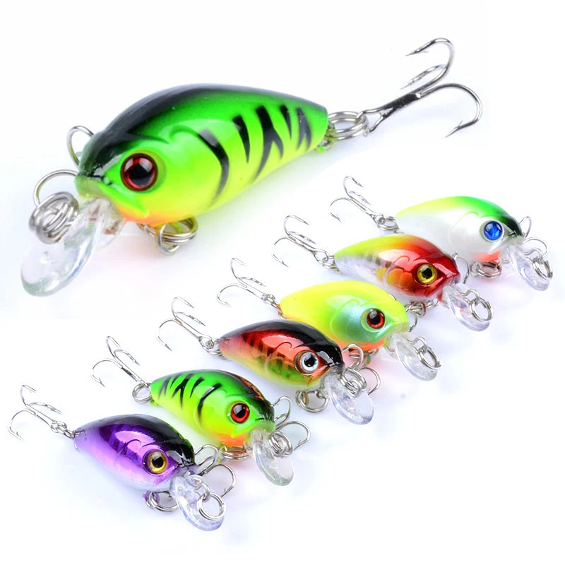 

Набор рыболовных приманок в форме гольяна, 6 шт., набор разноцветных кренкбейтов, плавающая приманка для окуня, тройные Крючки, искусственная пластиковая жесткая приманка, рыболовные снасти