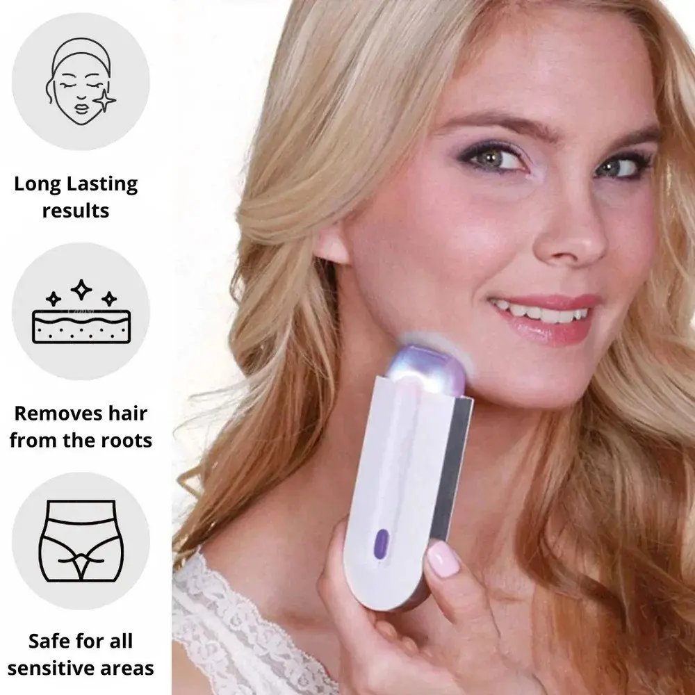 Silky Smooth Hair Eraser Hair Touch Removal Painless Light Safely Sensor Shaver Laser 2in1 Rechargeable Portable - Bath Sponges & Scrubbers - AliExpress