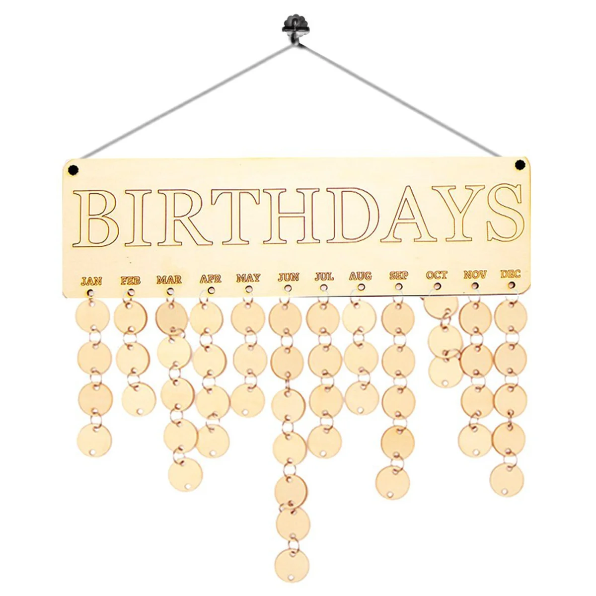 Family Birthday Calendar Wall Hanging Birthday Reminder Calendar 