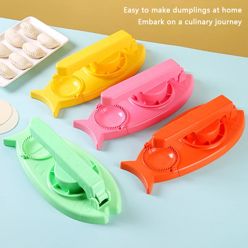 

2 In1 Dumpling Maker DIY Kit Wrapper Presser Manual Labor-Saving Ravioli Empanadas Dough Skin Molder Machine Kitchen Gadgets