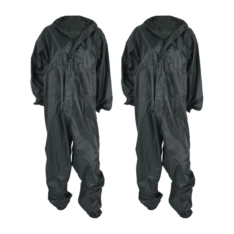

2X Fashion Motorcycle Raincoat /Conjoined Raincoat/Overalls Men And Women Fission Rain Suit Rain Coat Size XL