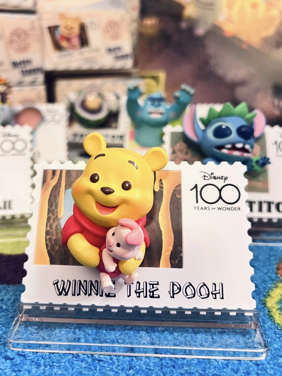 

Miniso Disney 100th Anniversary Stamp Blind Box Series Mitch Buzz Lightyear Moving Creative Fridge Magnet Kawaii Play Decoration