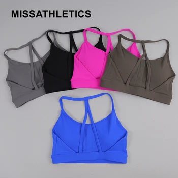 Reggiseno da donna per esercizi da palestra Reggiseno sportivo staccabile traspirante con spalline sottili Reggiseno yoga sexy triangolare con bella schiena 1