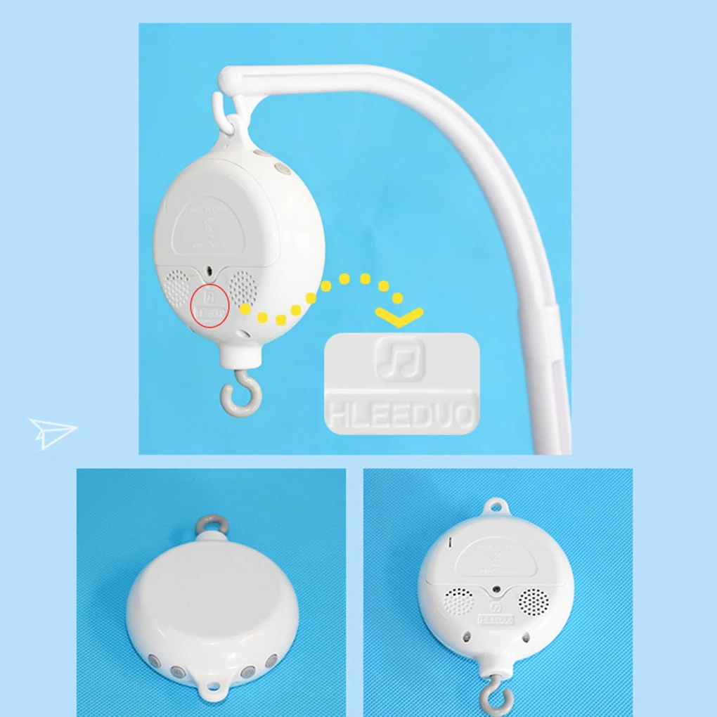 

360 Degree Rotate Bracket Unique Design Baby Crib Mobile Bed Bell Toy Wind-up Music Box
