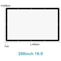 Supersize 180 200 250 300 inch 300inch Portable Projector Screen Canvas Curtain Projection Screen Home Outdoor Office Projector - Image 5