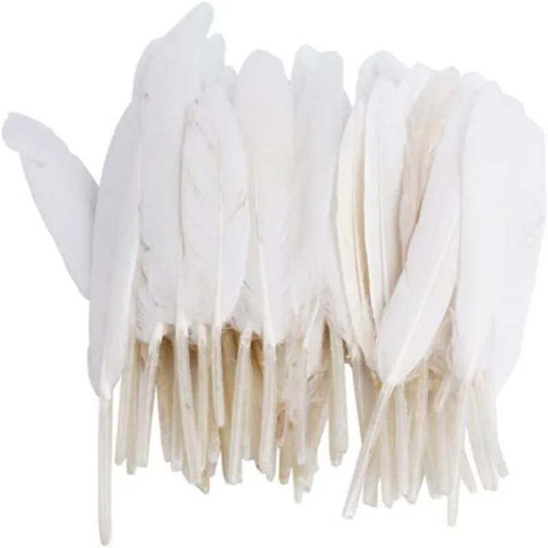 100Pcs/Lot Mixed Batch White Goose/Turkey Duck Feathers For Crafts DIY  Headdress Decor Jewelry Wedding Plume Exotic Accessories