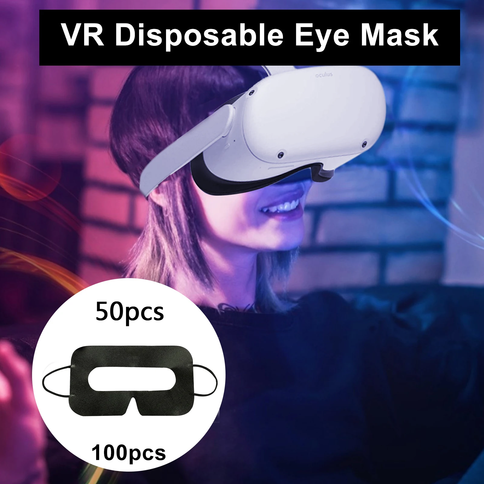 VR Masque 100 Pcs Jetable Hygiène Visage Masques Wrap Pad Patch en Papier Prévenir Les Infections des Yeux Jetable Masque Visage Masque Masque Sanitaire pour Oculus Rift CV1 