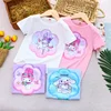 Sanrio Girl Short Sleeve T-Shirt Hello Kitty Kuromi Cinnamoroll Girls' Cotton Material T-shirt Multi Colored Cartoon Pattern Top 1