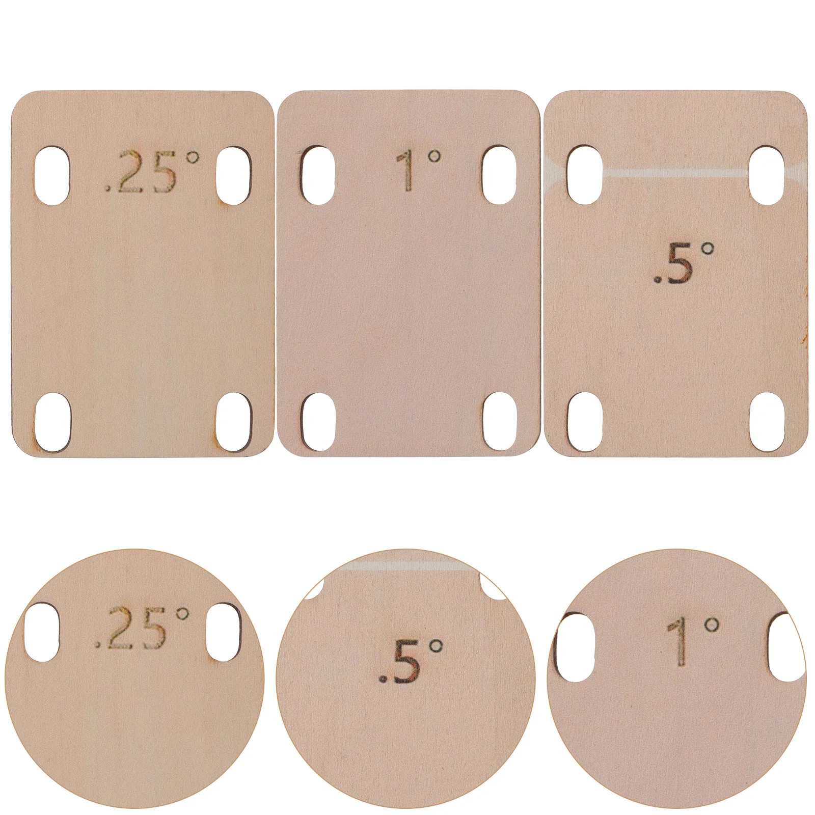

3 Pcs Guitar Neck Spacer Bass Parts Wood Shims for Gasket Supplies Wooden Accessories Pocket Joint Plate