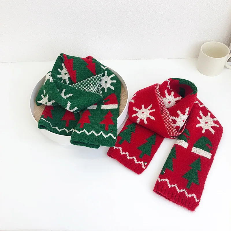새로운 크리스마스 어린이 스카프 가을 겨울 크리스마스  스카프 유행 소년과 소녀 목 커버