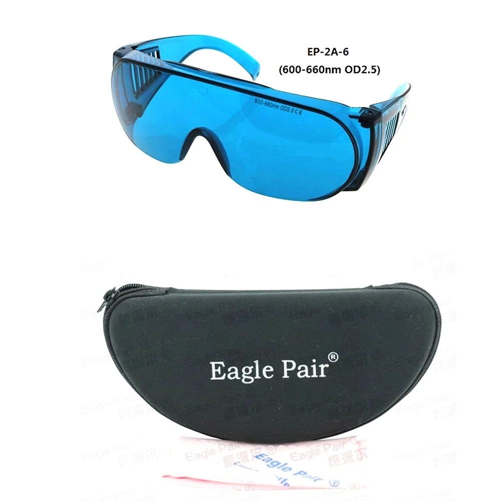 600nm-660nm OD2.5 LED 650nm Red Laser Protective Goggles Safety Glasses CE