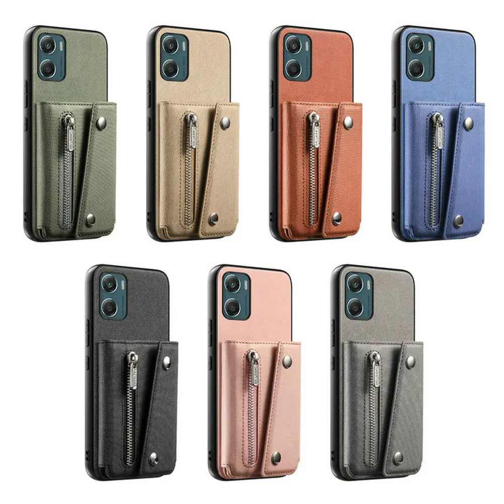 Zipper Leather Wallet Cover - Premium 2-in-1 Design