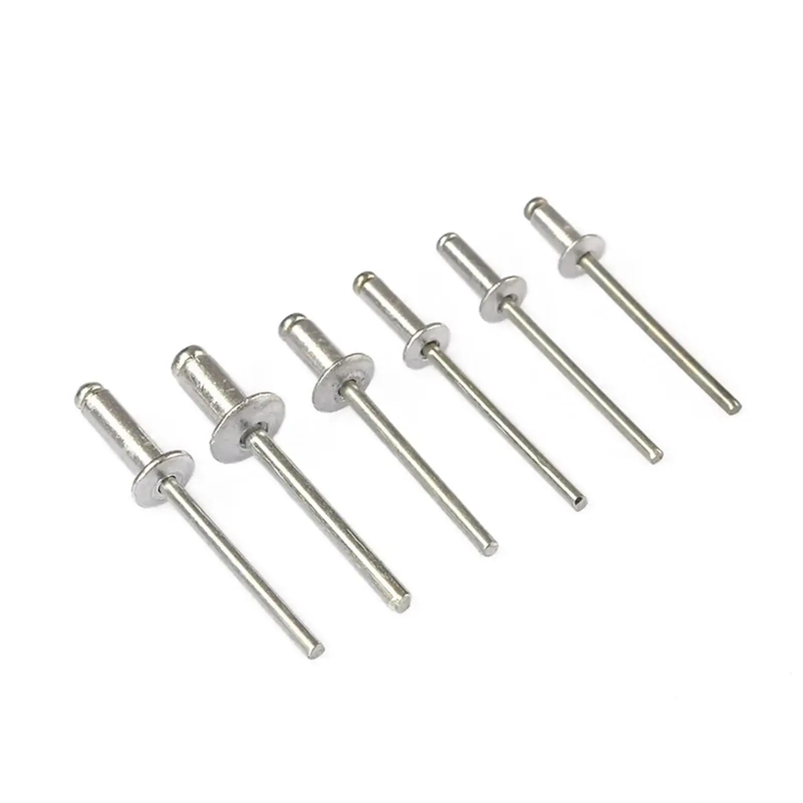 120x Blind Rivets Storage Case Portable Nail Pull for Installing Accessories Multipurpose Dome Head Heavy Duty Aluminum Rivets