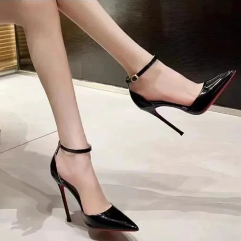 Women's High Heels Sexy Pointed Patent Leather High Heels Single Shoes Fashion Shallow Mouth High Heels Single Shoes Women Pumps