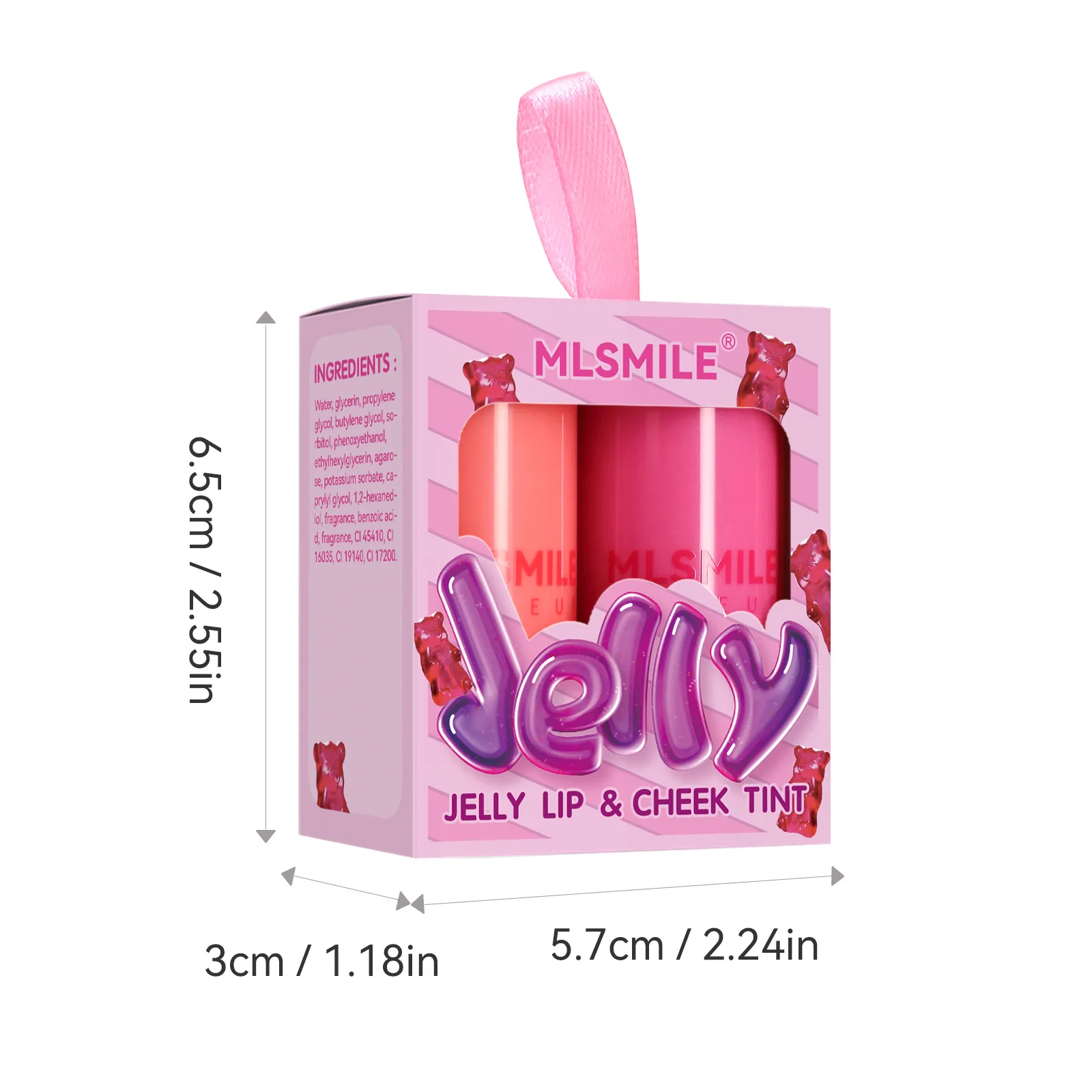 2 PCS Jelly Powder Blusher 2in1 Blush and Lip Rouge Stick Jelly Tint Hydrating Long-Lasting Coloring Vibrant powder blusher blush stick blush powder facial blusher