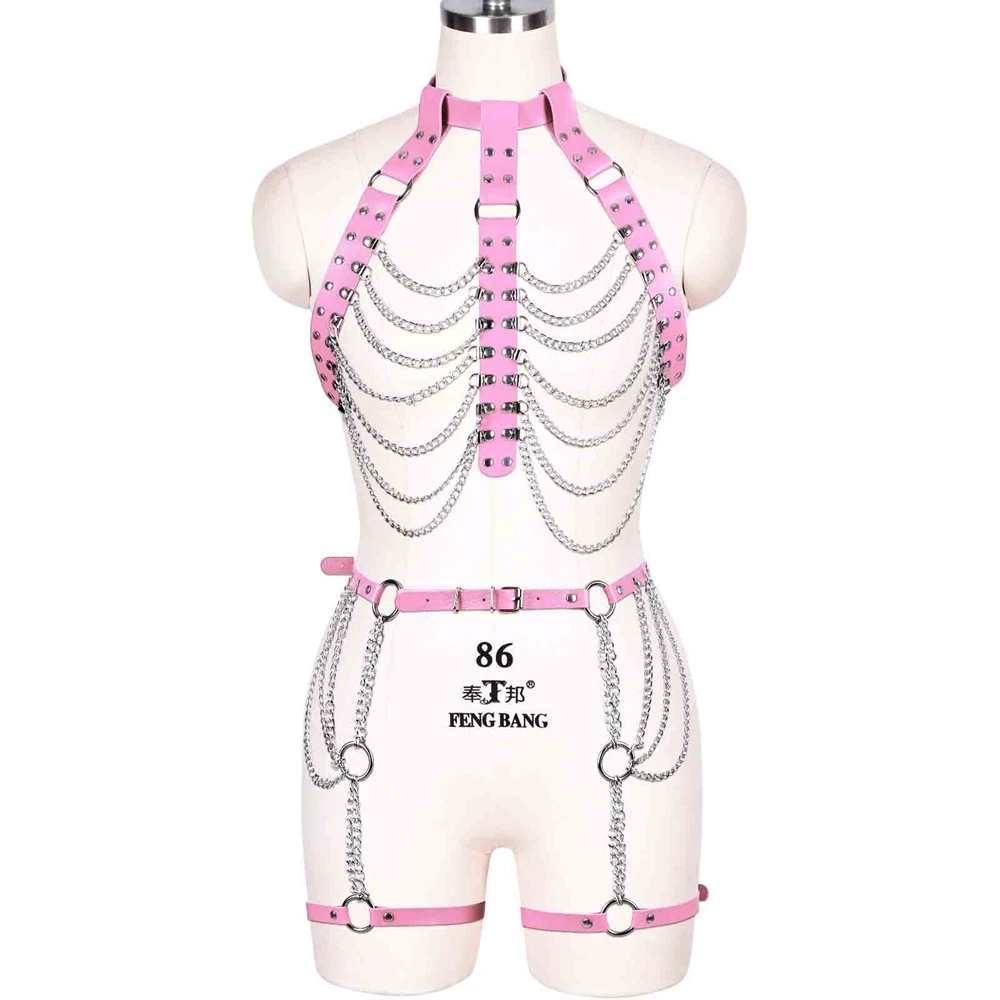 

1 комплект, эротические аксессуары, чулки для тела, подвязки, портупея, бандаж, кожаный бюстгальтер в стиле панк, танцевальная одежда, эротическое белье