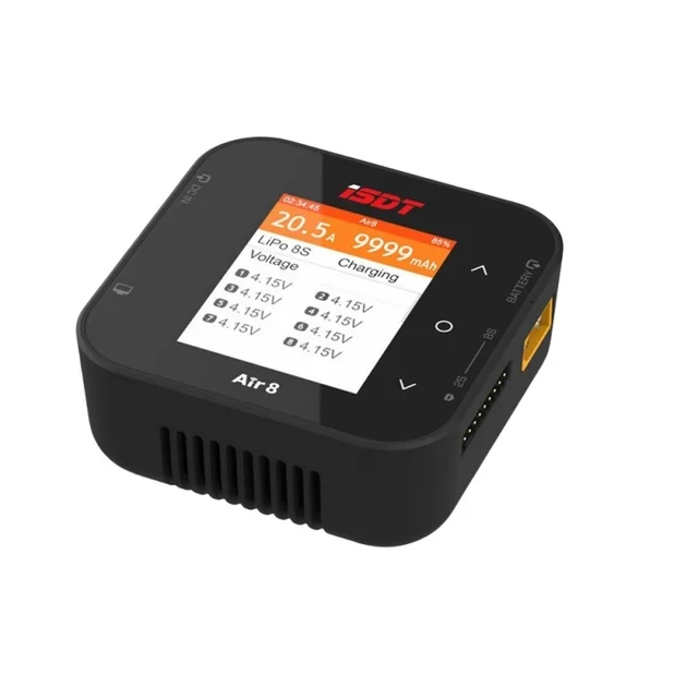 New ISDT Air8 Lipo power Balance Battery Charger Discharger 20A 500W DC 1-8S Li-Po Li-Hv Li-Ion Li-Fe NiMH Ni-Cd Pb 1