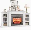 70" Electric Fireplace with Mantel Fireplace TV Stand for TVs Up to 80 Inch Modern Entertainment Center with Storage 1