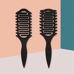 Curl Define Styling Brush - Hollow Out Detangling Comb (Black)