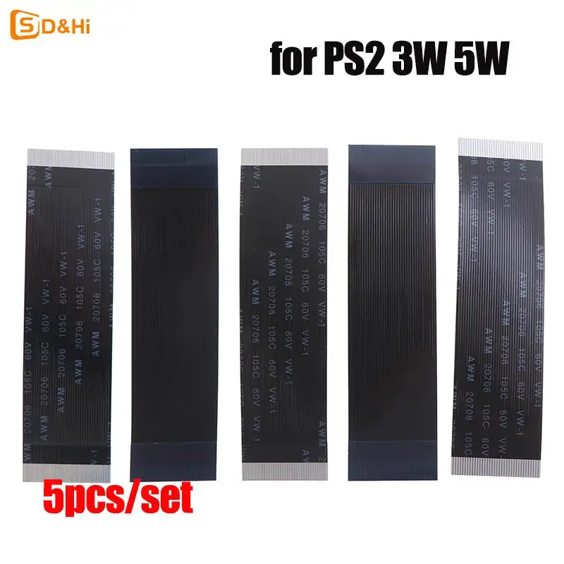 5Pc Controller Joystick Socket Ribbon Flex Cable Connect Mailboard Per Ps2 3W 5W