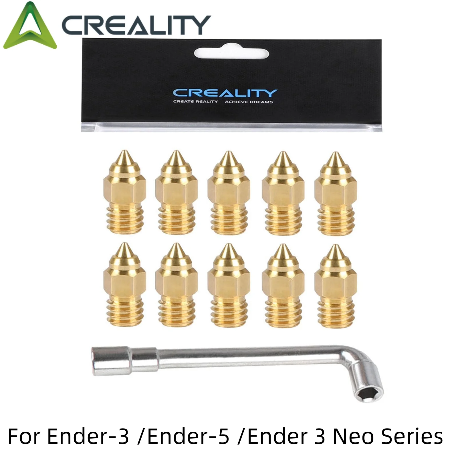 Creality 3D 10pcs MK Nozzle Thread Printer Extruder Head 0.4/0.3/0.4/0. ...