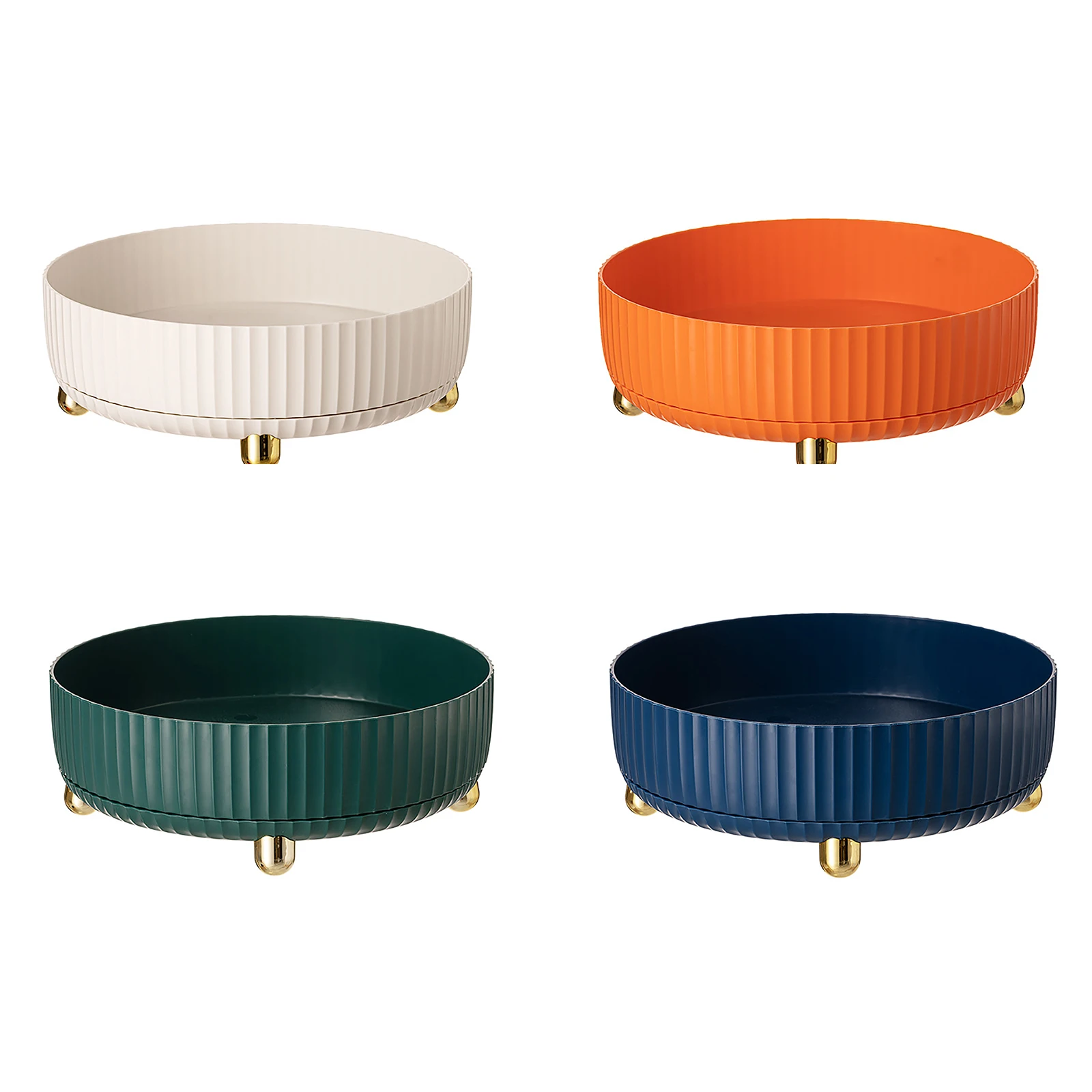 360 Degree Rotating Organizer Tray Cosmetic Storage Box Tray