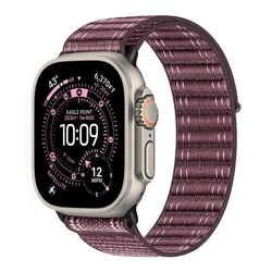 Versatile Nylon Sport Loop Strap for Apple Watch - Durable and Adjustable Bracelet Band (Wine Red)