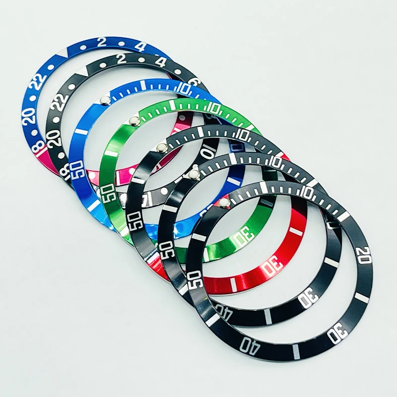 Curved Aluminum Watch Bezel Insert - 37.5mm Premium Diving Case Accessory