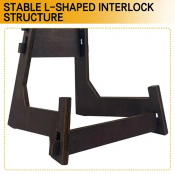 Supporto per Tele e Cornici 4.5/6/8 Pollici, Espositore Antiscivolo in Legno per Quadri, Supporto Vintage Multiuso per Libri e Dipinti