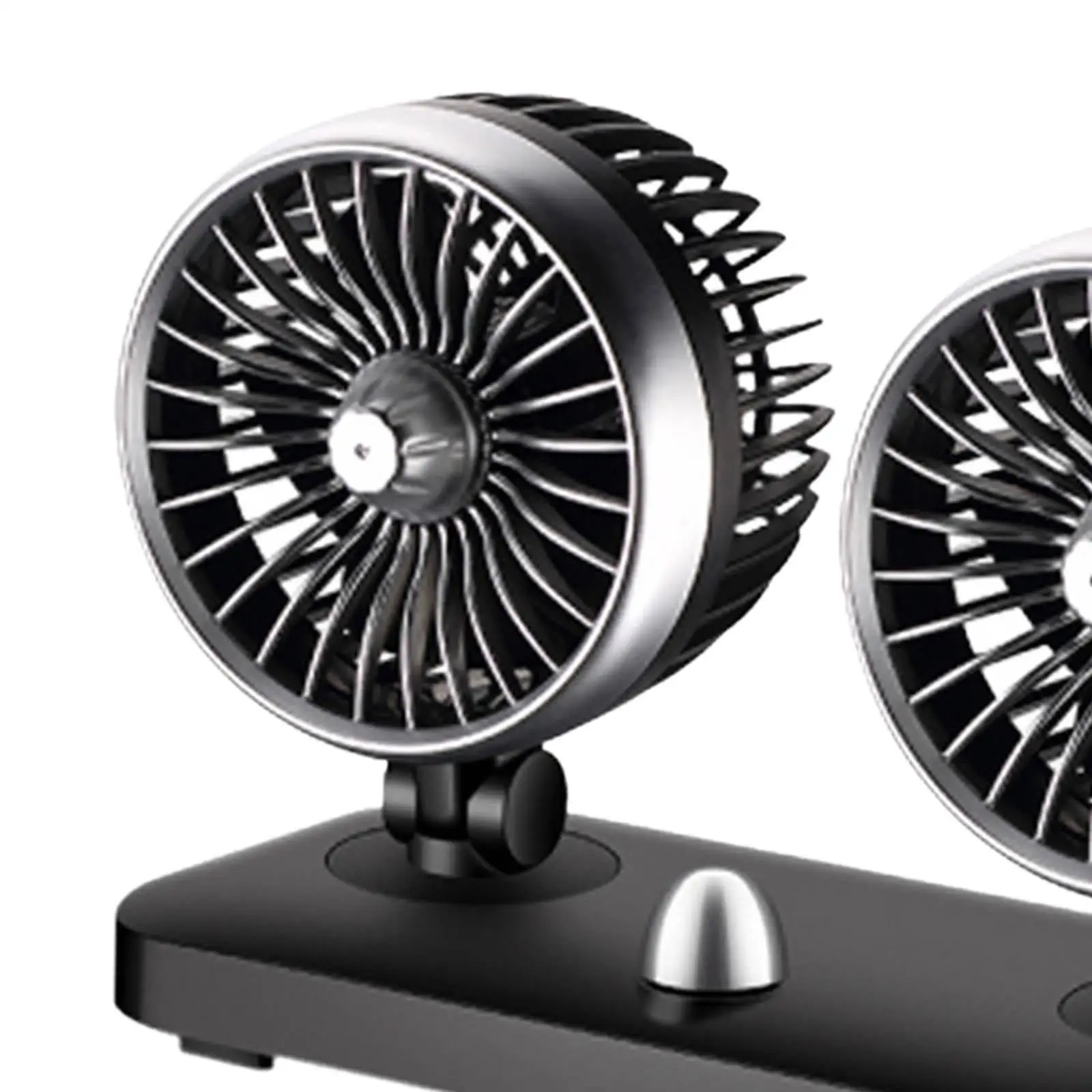 USB Powered Heads Car Dashboard Electric Fan Desktop Fan Low Noise Vehicle for SUV Auto Cooler Ventilation Durable Universal