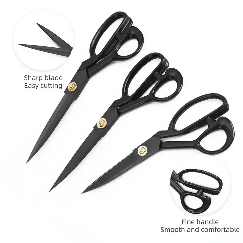 8/9 Inch Professional Tailor Scissors Stainless Steel Fabric Leather Cutter DIY Sewing