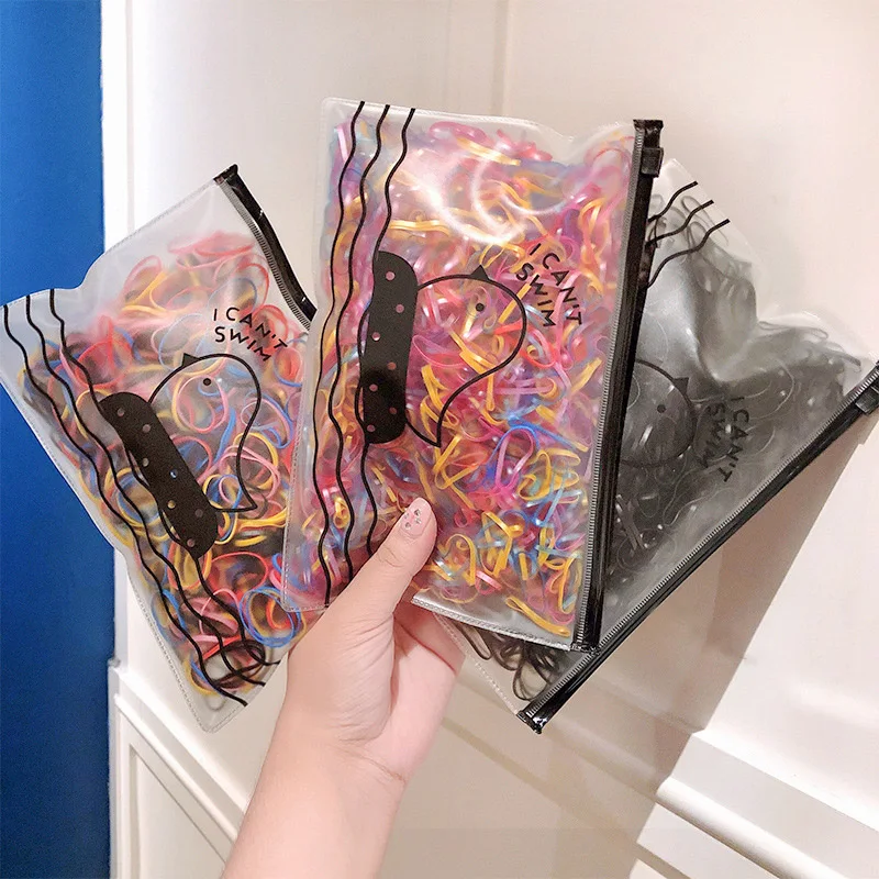 2000pcs/Set Small Ring Hair Bands Candy Color Elastic Rubber Bands Kids Ponytail Holder Hair Ropes hair accessories hair bands hair ties