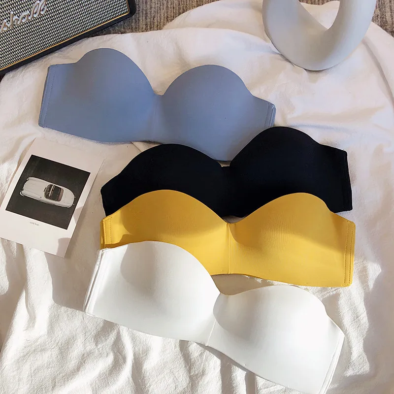 Sexy Half Cup Bras Seamless Lingerie Gather Push Up Underwear One-Piece Women Corset Breathable Wireless Bralette Soutien Gorges