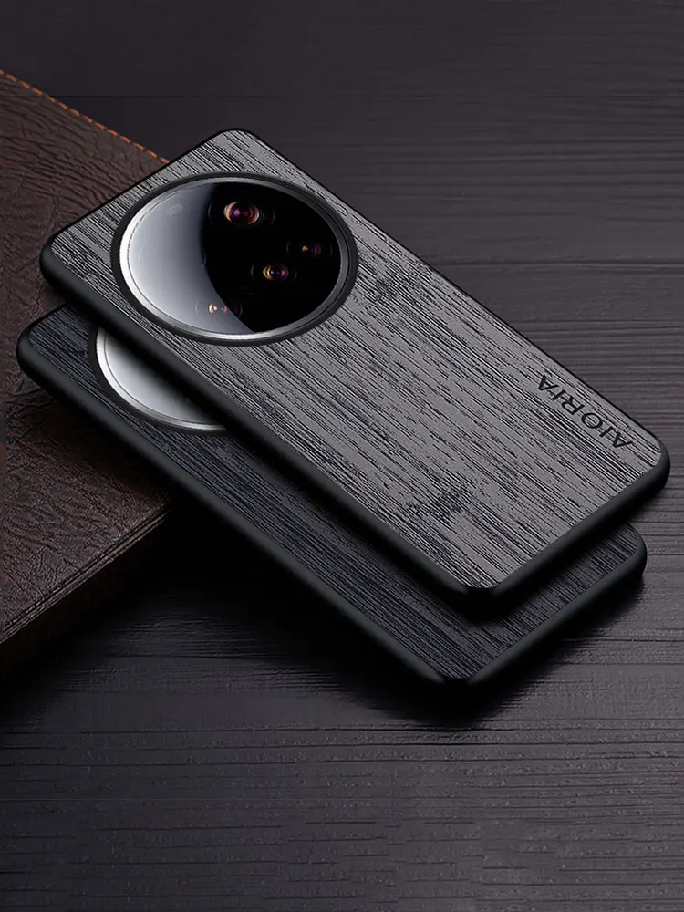 Luxury Bamboo Wood Pattern Leather Case Cover