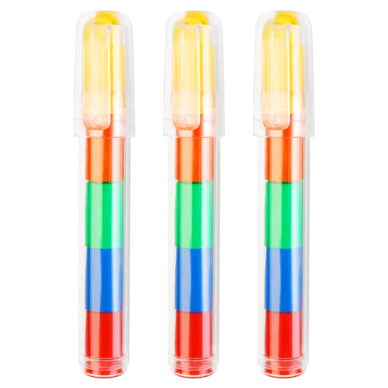 5 color Large Capacity Removable Crayon Pencil Drawing Graffiti Art Crayon for Children Oil Pastel Color Crayons School Supplies