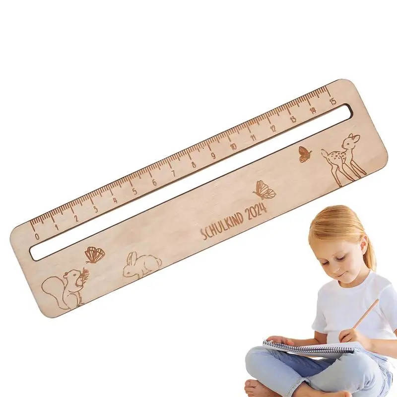 Guided Reading Tools Wooden Guided Reading Ruler Text Guide for Children Students Measuring Ruler Reading Tools  Accessories