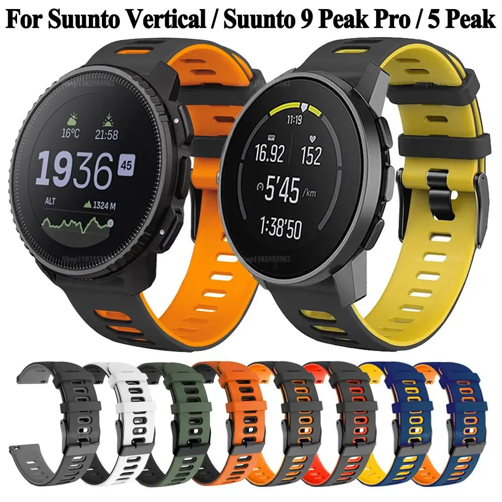 

22mm Silicone Strap For Suunto Vertical SmartWatch Replacement Band Bracelet For Suunto 9 Peak Pro / 5 Peak Watch Correa