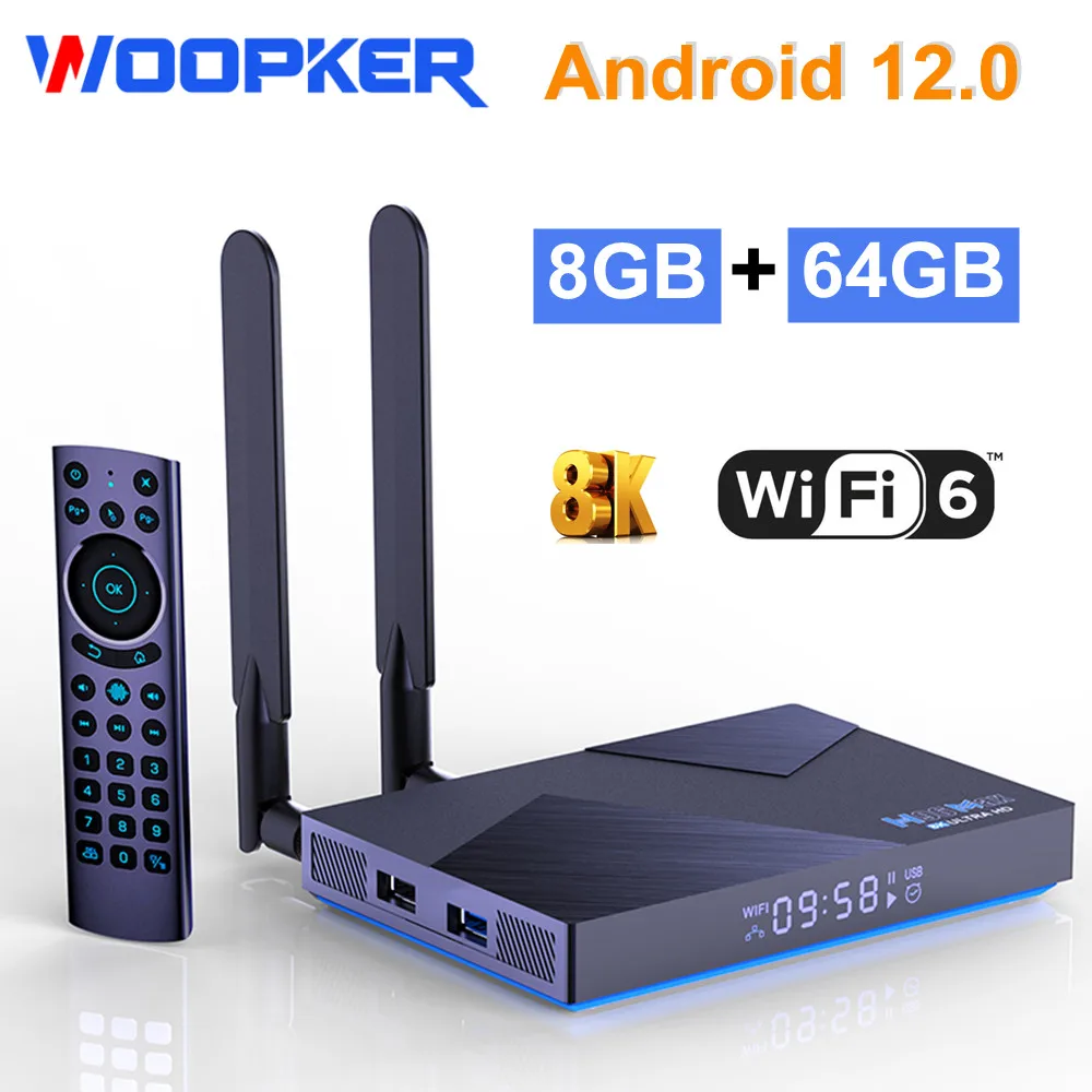 

H96 MAX V58 Android 12 TV Box Rockchip RK3588 LPDDR4 8G 64G 8K Wifi6 1000M Lan Media Player Dual Wifi BT4.0 Global Set top box