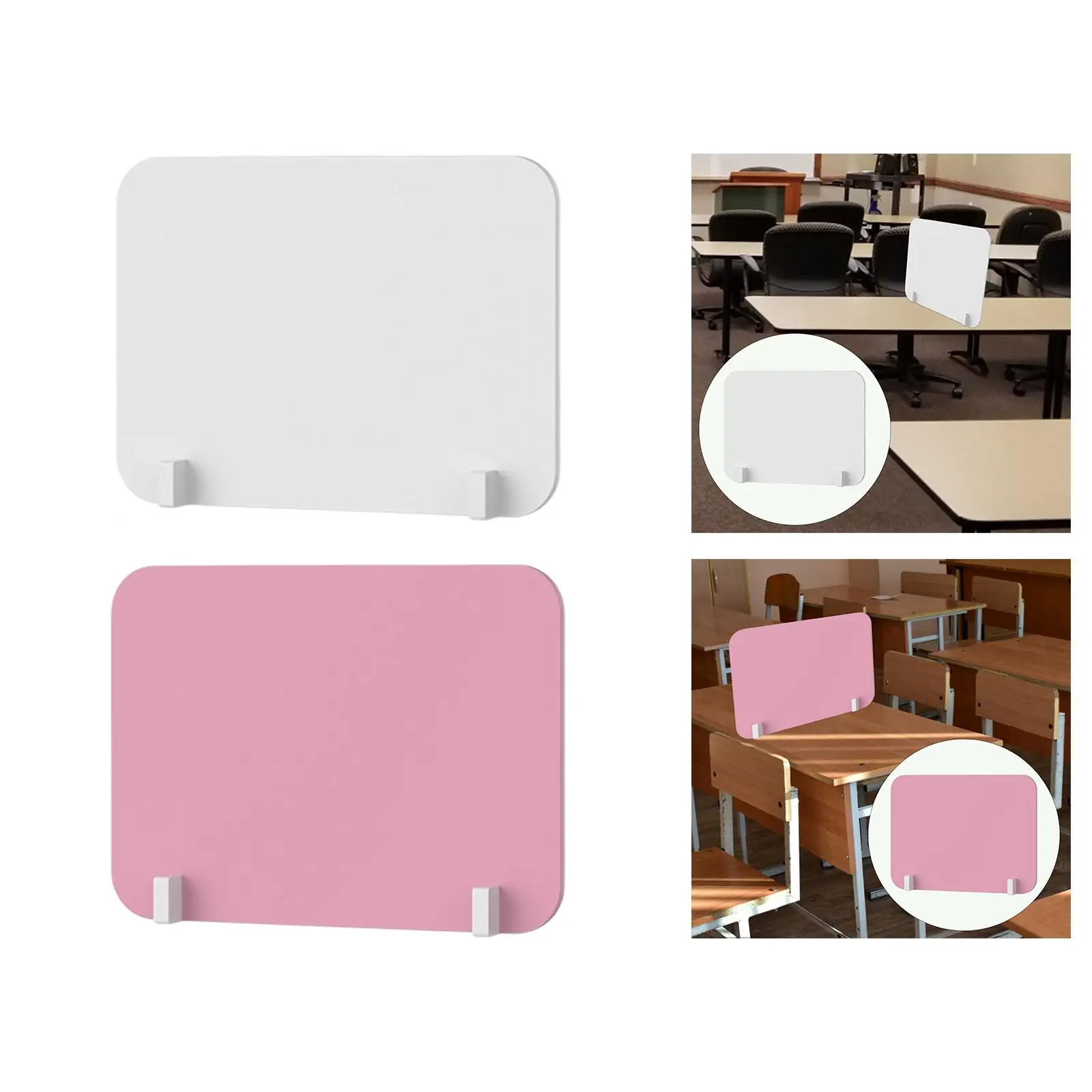 Desk Partition Screen Desktop Partition Sneeze Guard Privacy Divider Protective Screens Desk Divider for Office Desk Easy to Install Mounted
