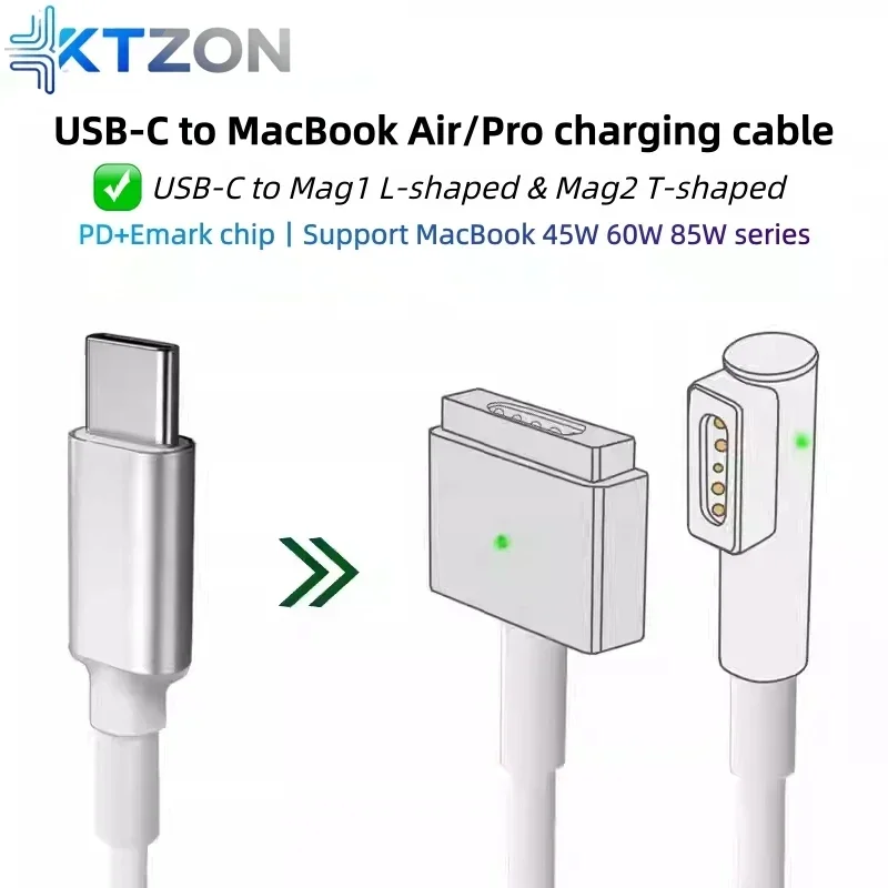 High-Speed 100W Fast-Charging USB-C to Magnetic Cable with E-Mark Chip