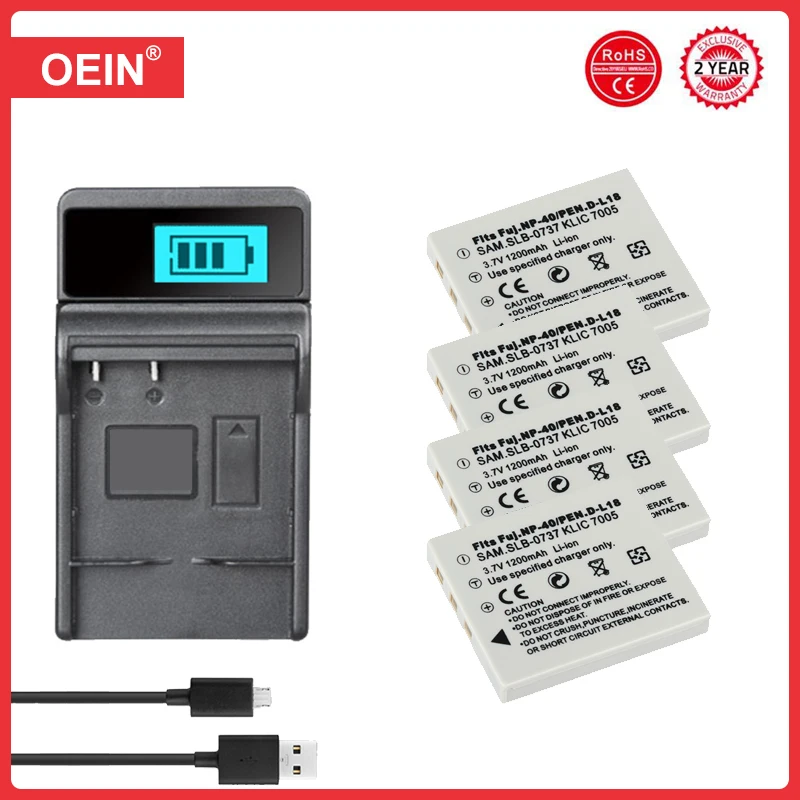 1200mAhNP40BateriaNP40BatteryChargerforBENQDLI102FUJIFILM
