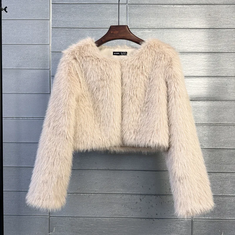 Suéter de lujo de gran tamaño para mujer, ropa de calle holgada de manga larga y cintura alta, chaquetas de invierno para mujer, nuevo