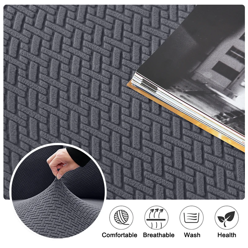 4pcs/set Single Stretch Recliner Sofa Cover for Living Room Solid Color Elastic Non Slip Armchair Covers All-inclusive Covers 3