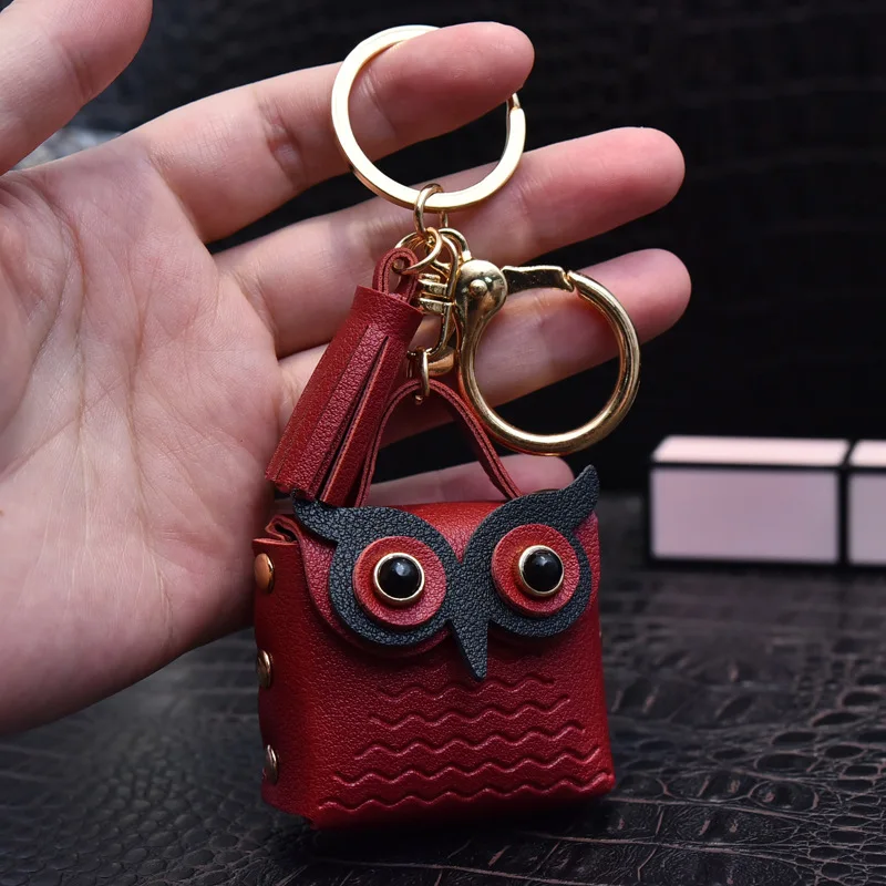 Cute Owl MINI Bag Women PU Leather Coin Purses Fashion Jewelery Handbag Girls Coin Card Holder For Kids Purses Keychain