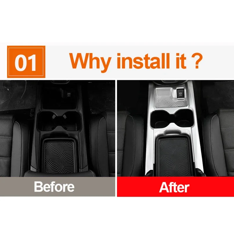 Per Honda CRV 2017 2018 2019 2020 ABS decorazione interna adesivi per auto interni portabicchieri cornice decorativa decorazione auto - Image 4
