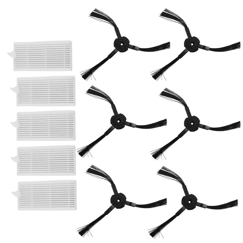 Spazzola Laterale 6X + Filtro 5X Per Lidl Silvercrest Ssr 3000 A1 Accessori Per Aspirapolvere Robotico Sostituzione Dell'Aspirapolvere