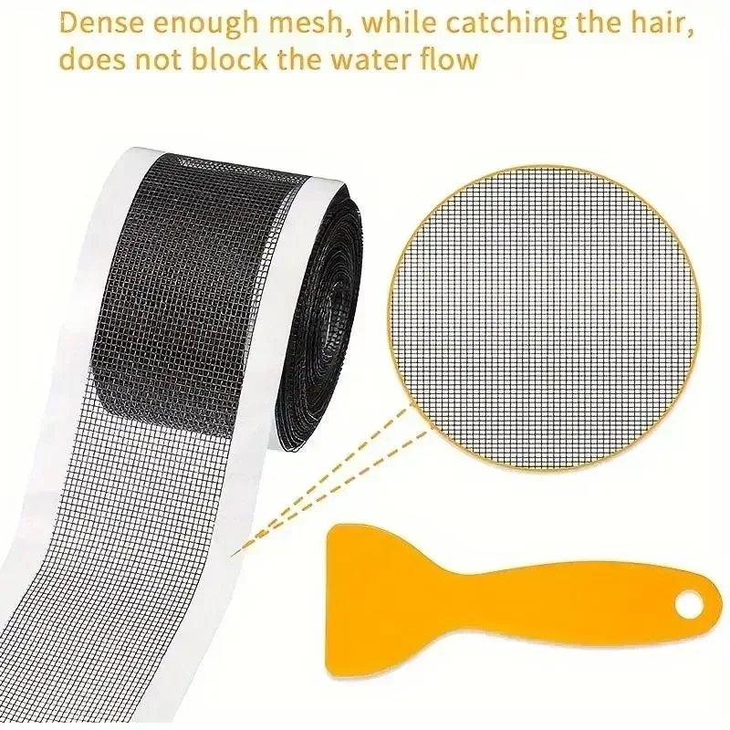 Shower Drain Catcher Floor Drain Sticker Floor Drain Mat Sink Filter Bathroom Accessories 1/3/6/10/20Roll 5M